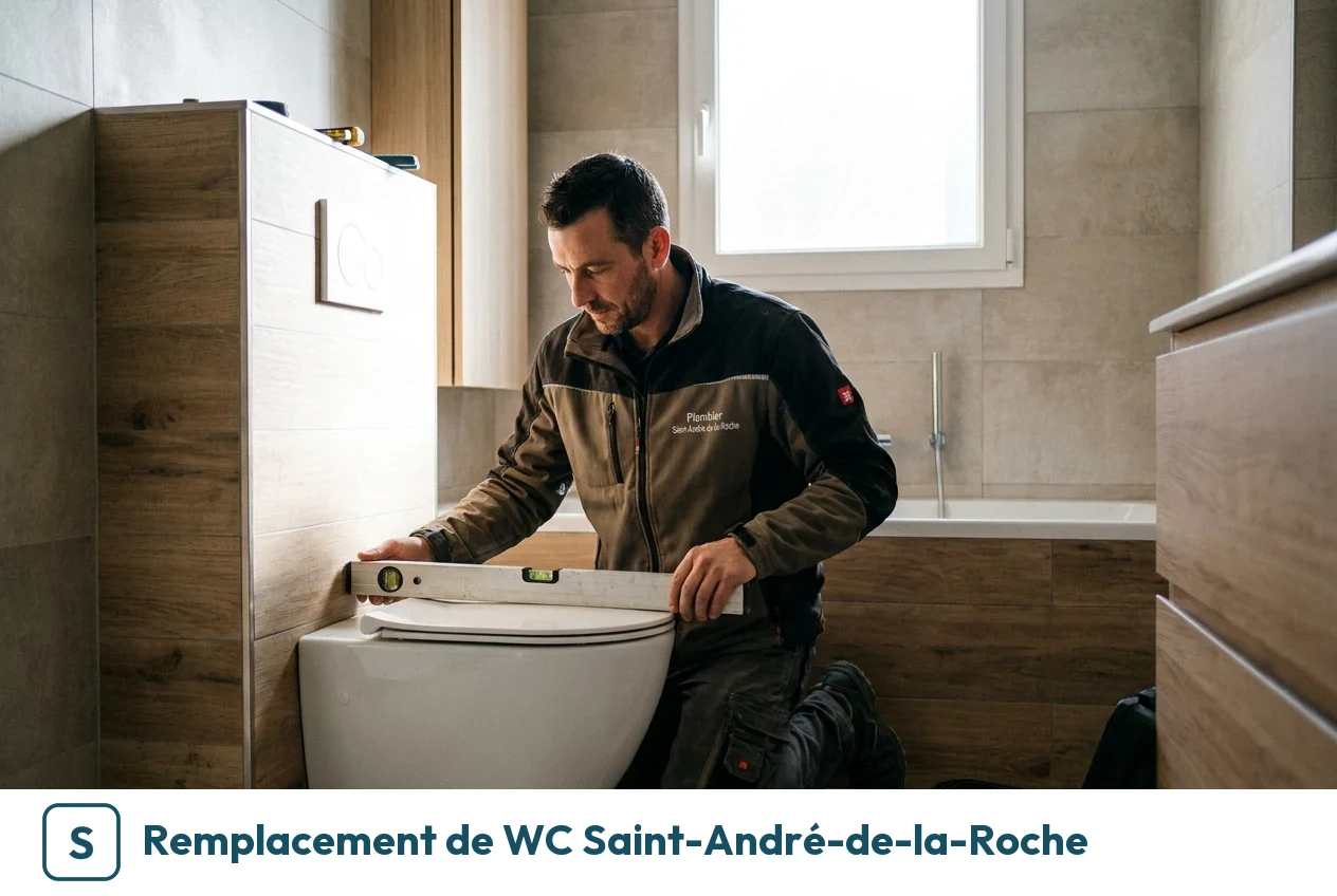 Remplacement de WC à Saint-André-de-la-Roche
